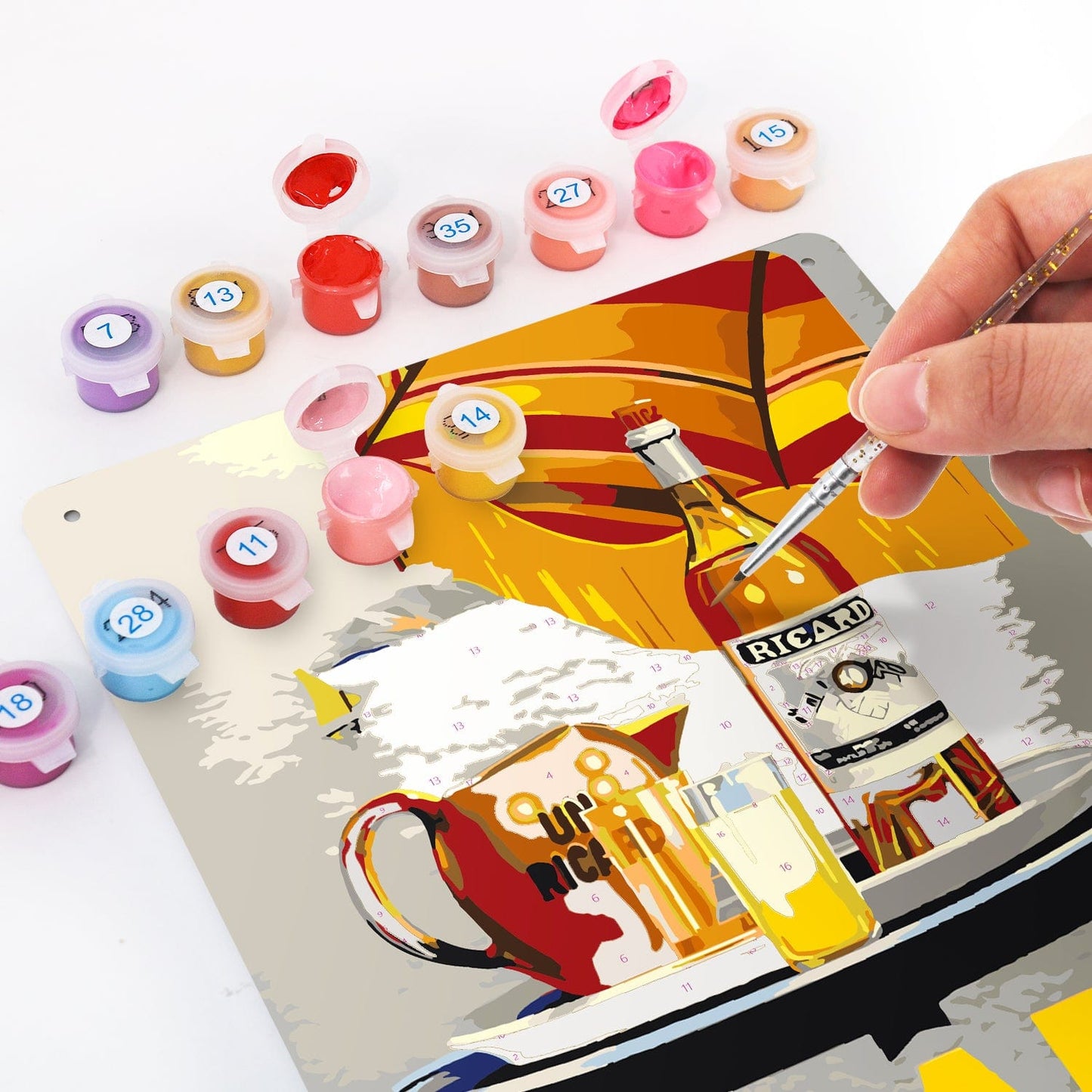DIYArtCool™ Metal Bar/Posters Art Paint By Numbers- Ricard Apéritif Anisé #17 (20x30cm /7.8"x11.8")