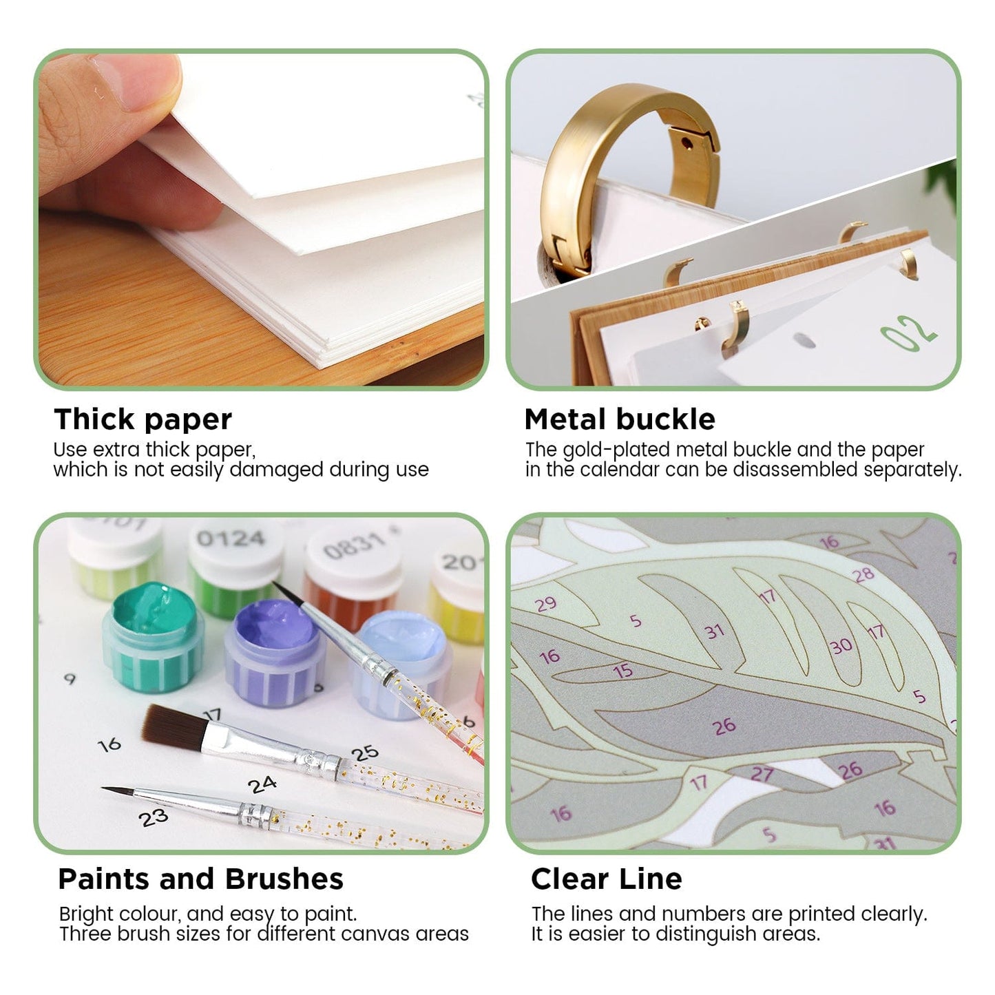 2026 Desk Calendar Series – Plants /Paint by Numbers(18.2cm x 22.5cm)