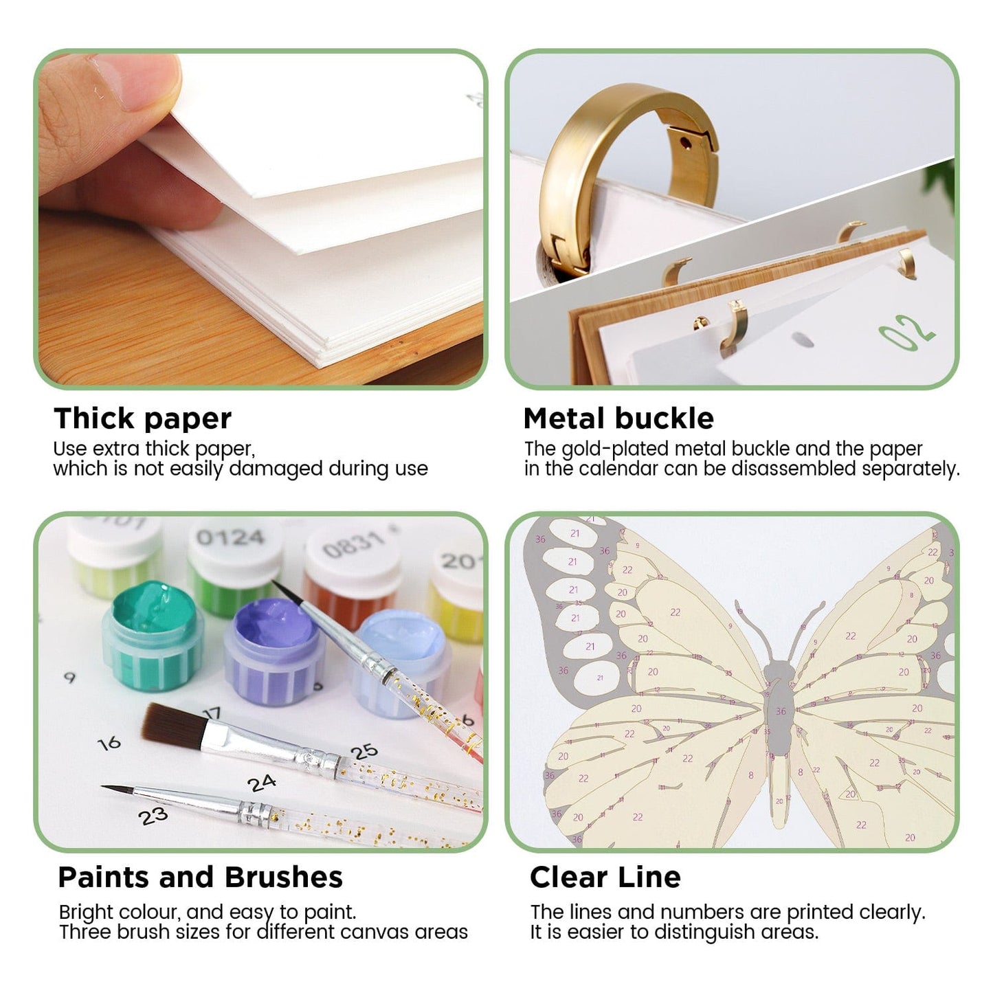 2026 Desk Calendar Series – Butterflies /Paint by Numbers(18.2cm x 22.5cm)