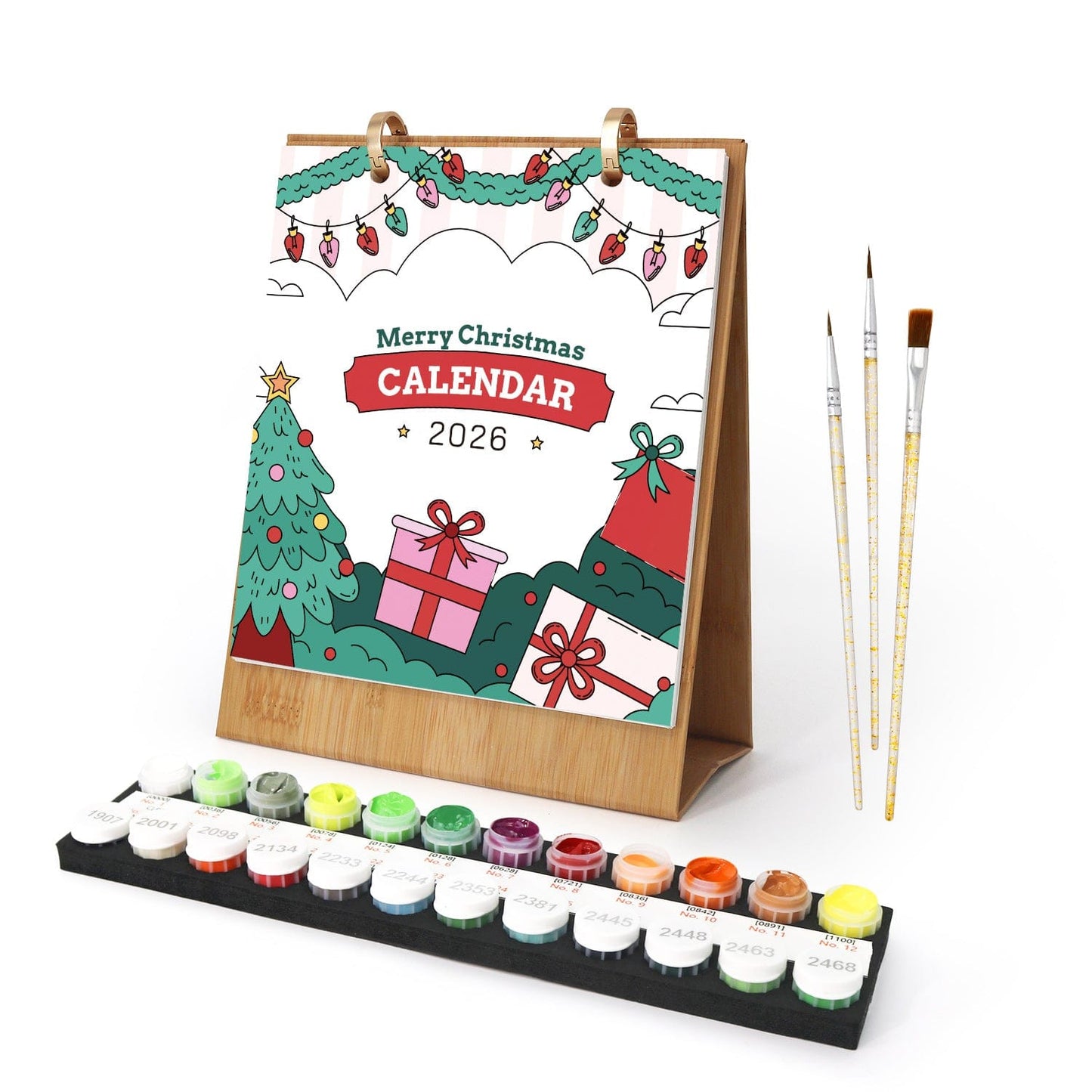 2026 Desk Calendar Series – Christmas theme /Paint by Numbers(18.2cm x 22.5cm)