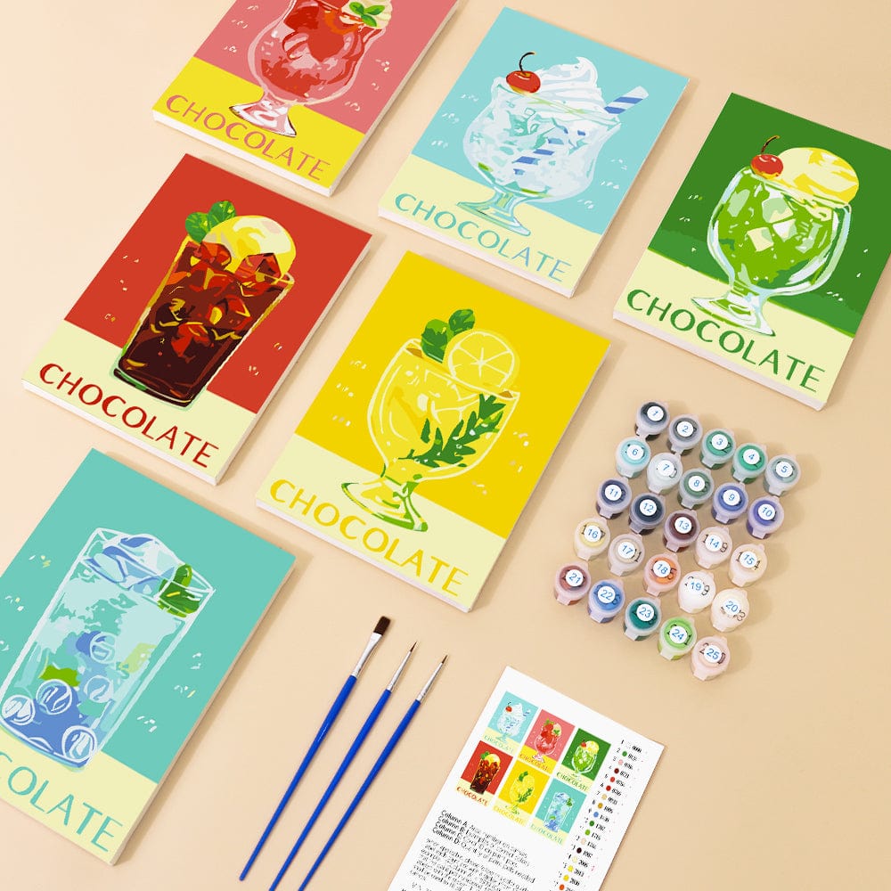 6 Mini Paintings – Summer Treats (5.9” x 7.9” / 15 x 20 cm)