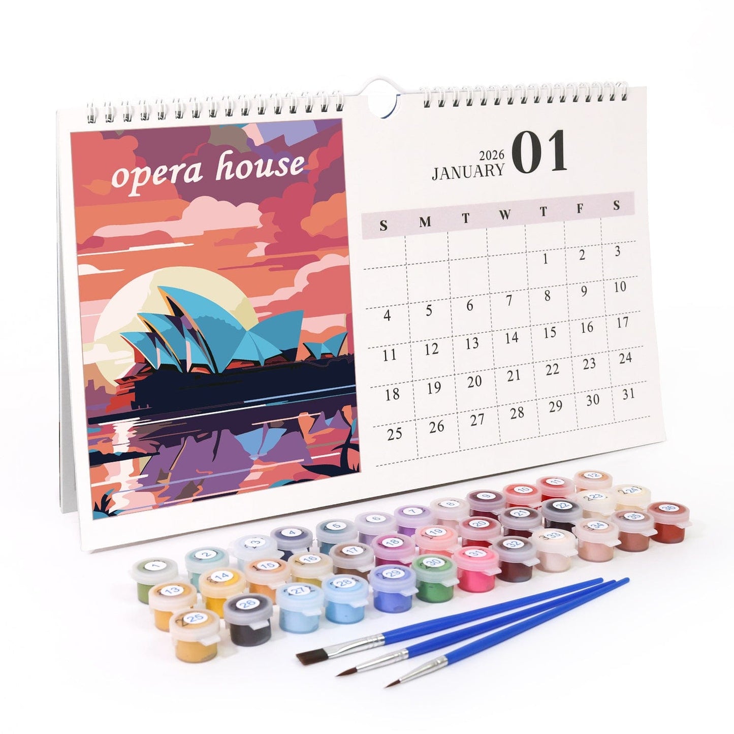2026 Calendar Series – World Scenic Spots / Animal Series /Paint by Numbers(28.3cm x 21cm)