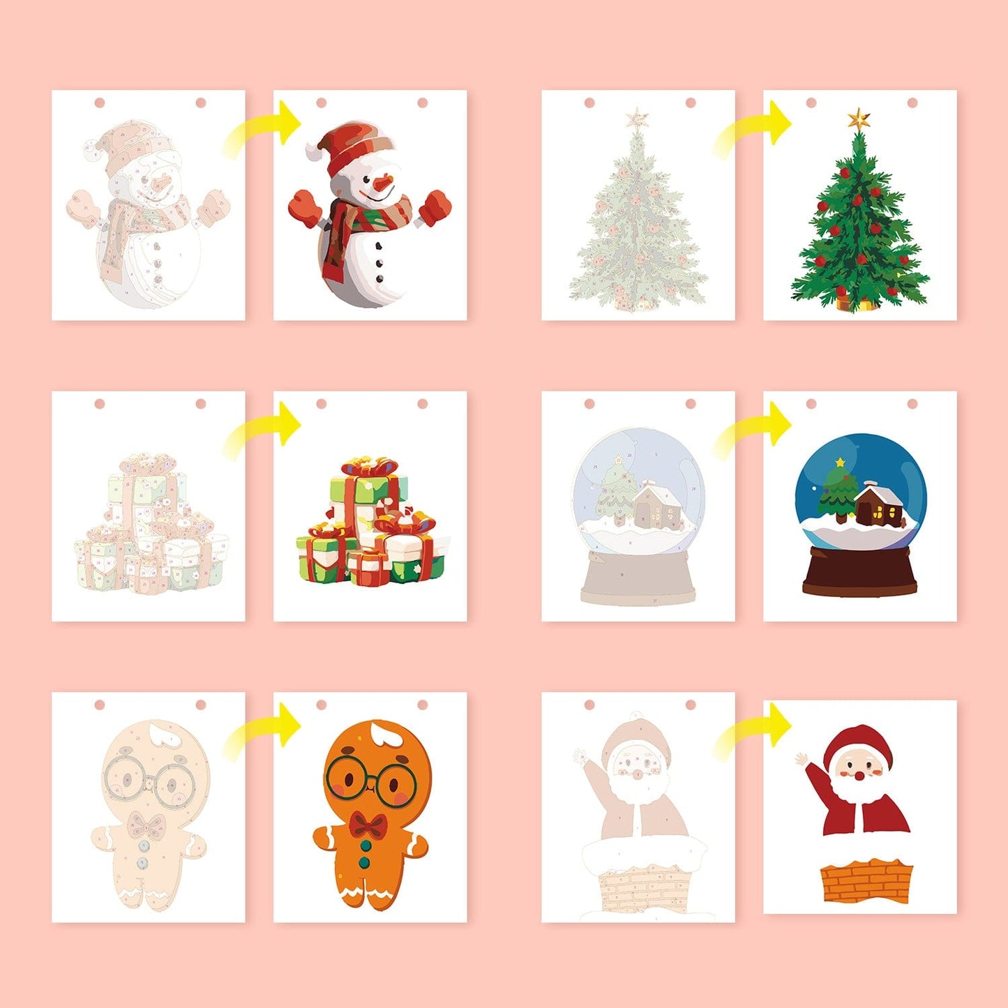 2026 Desk Calendar Series – Christmas theme /Paint by Numbers(18.2cm x 22.5cm)
