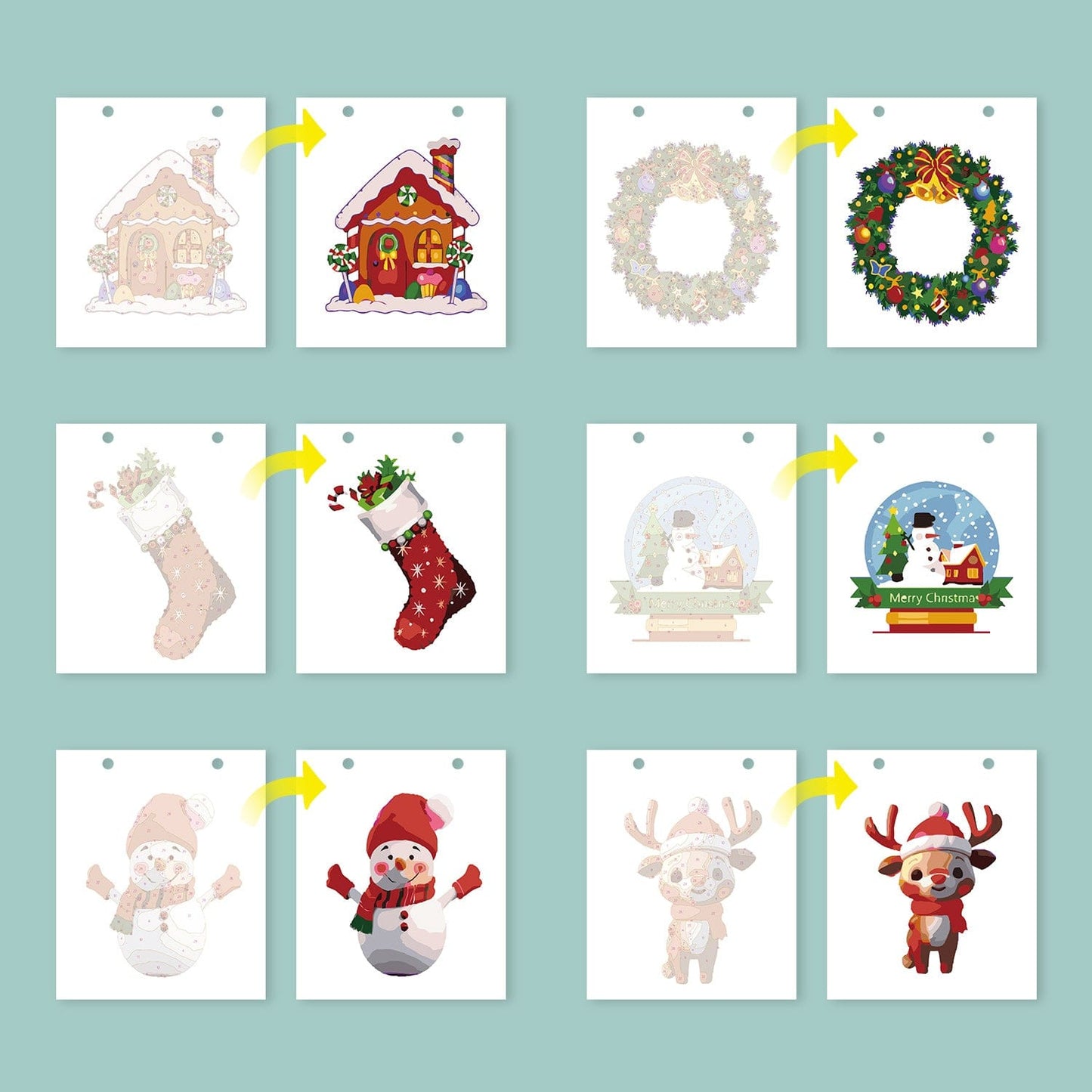 2026 Desk Calendar Series – Christmas Carnival /Paint by Numbers(18.2cm x 22.5cm)