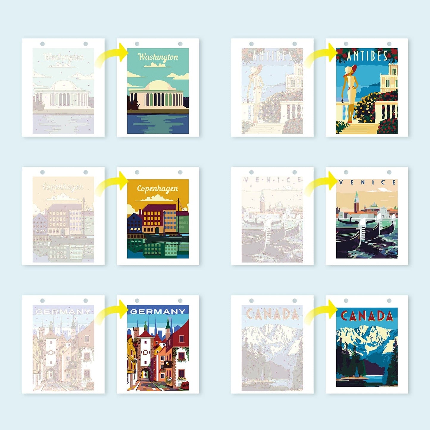 2026 Desk Calendar Series – Scenic spots /Paint by Numbers(18.2cm x 22.5cm)