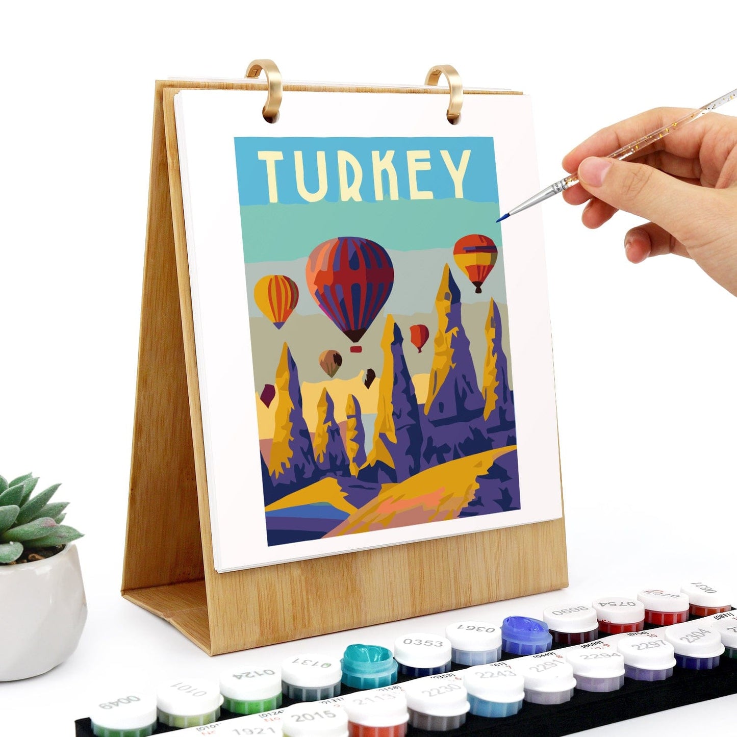 2026 Desk Calendar Series – Scenic spots /Paint by Numbers(18.2cm x 22.5cm)