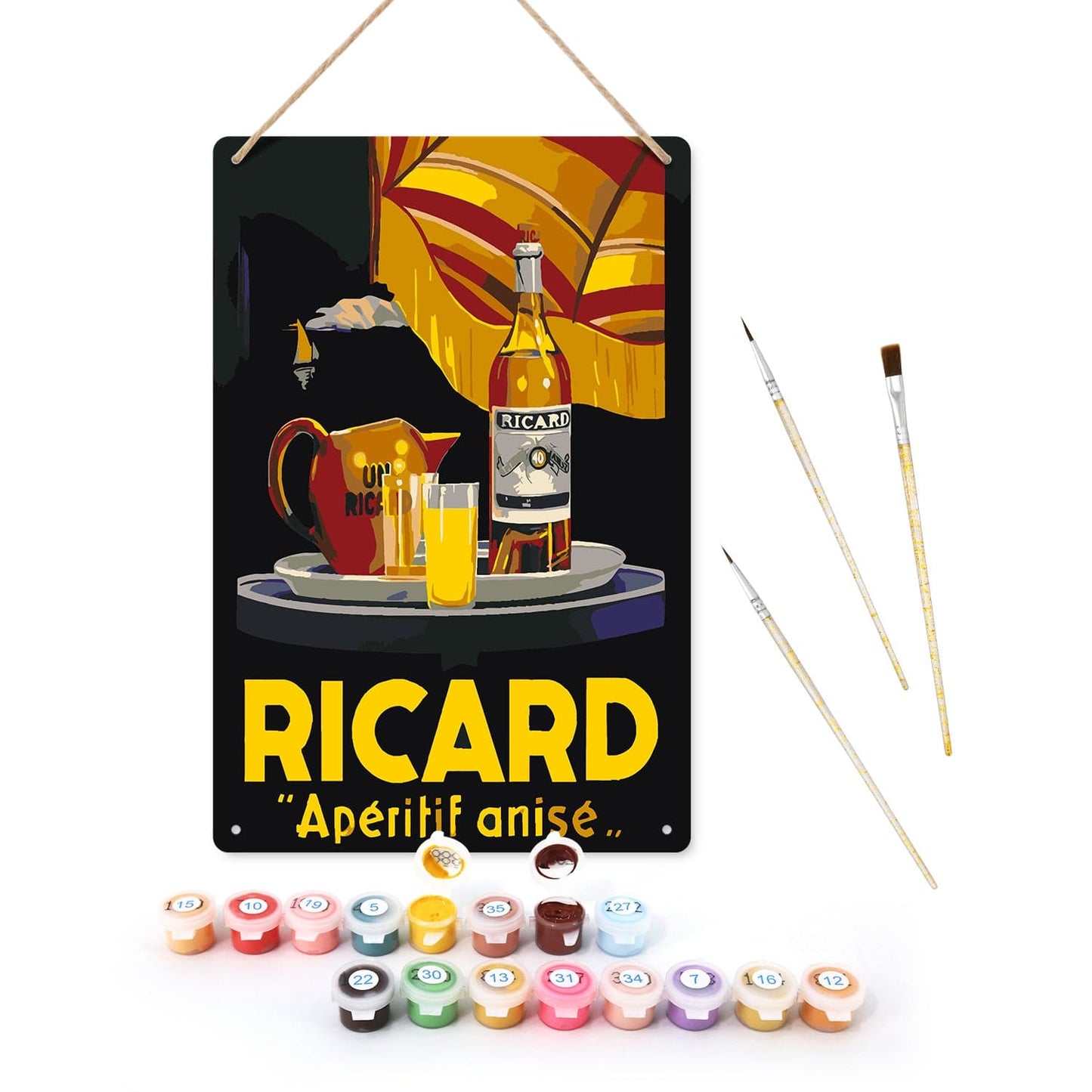 DIYArtCool™ Metal Bar/Posters Art Paint By Numbers- Ricard Moment #19 (20x30cm /7.8"x11.8")