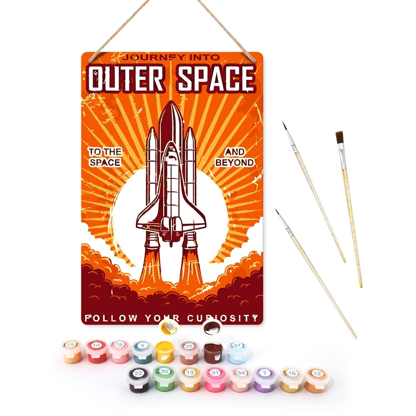 DIYArtCool™ Metal Bar/Posters Art Paint By Numbers- Journey Into Outer Space #15 (20x30cm /7.8"x11.8")