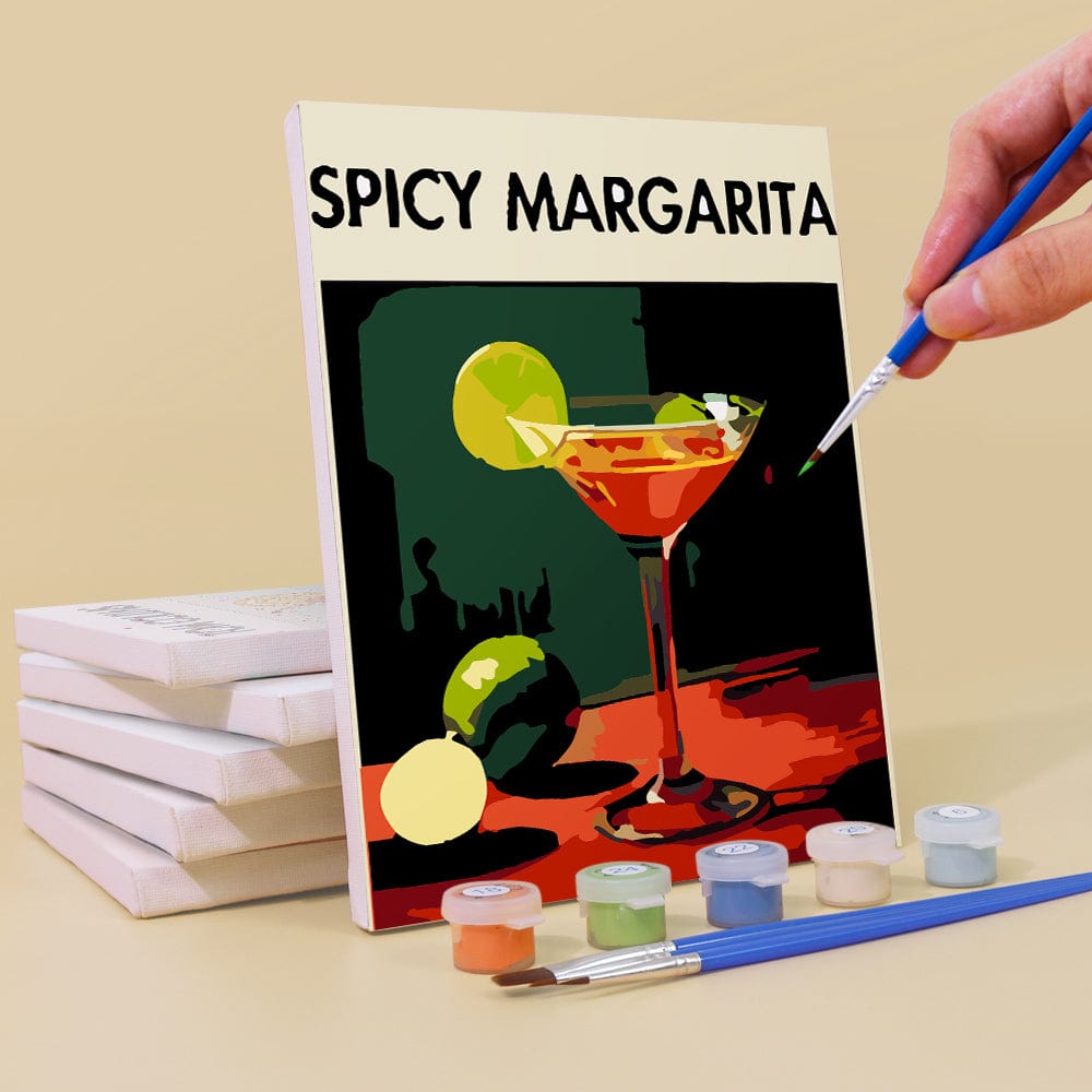 6 Mini Paintings – Sip & Paint Cocktail Set (5.9” x 7.9” / 15 x 20 cm)