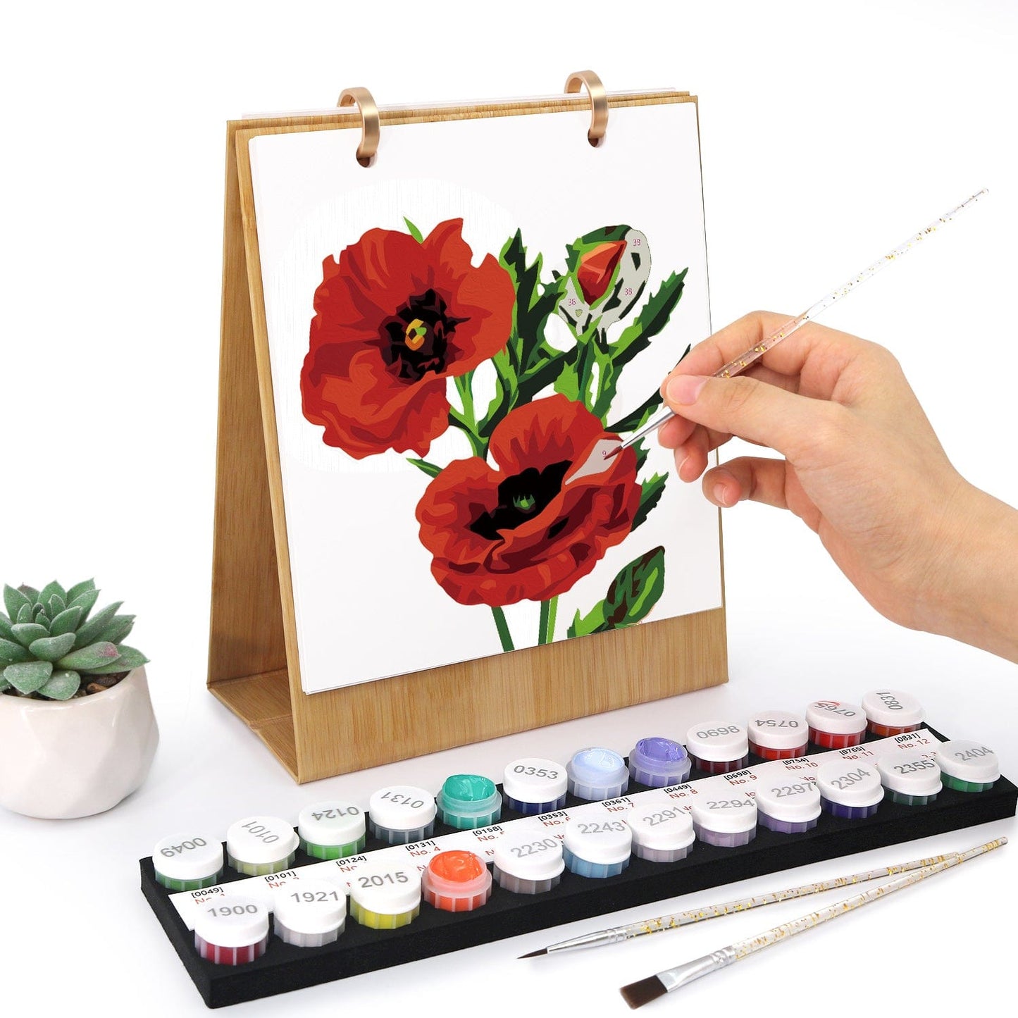 2026 Desk Calendar Series – Flowers /Paint by Numbers(18.2cm x 22.5cm)