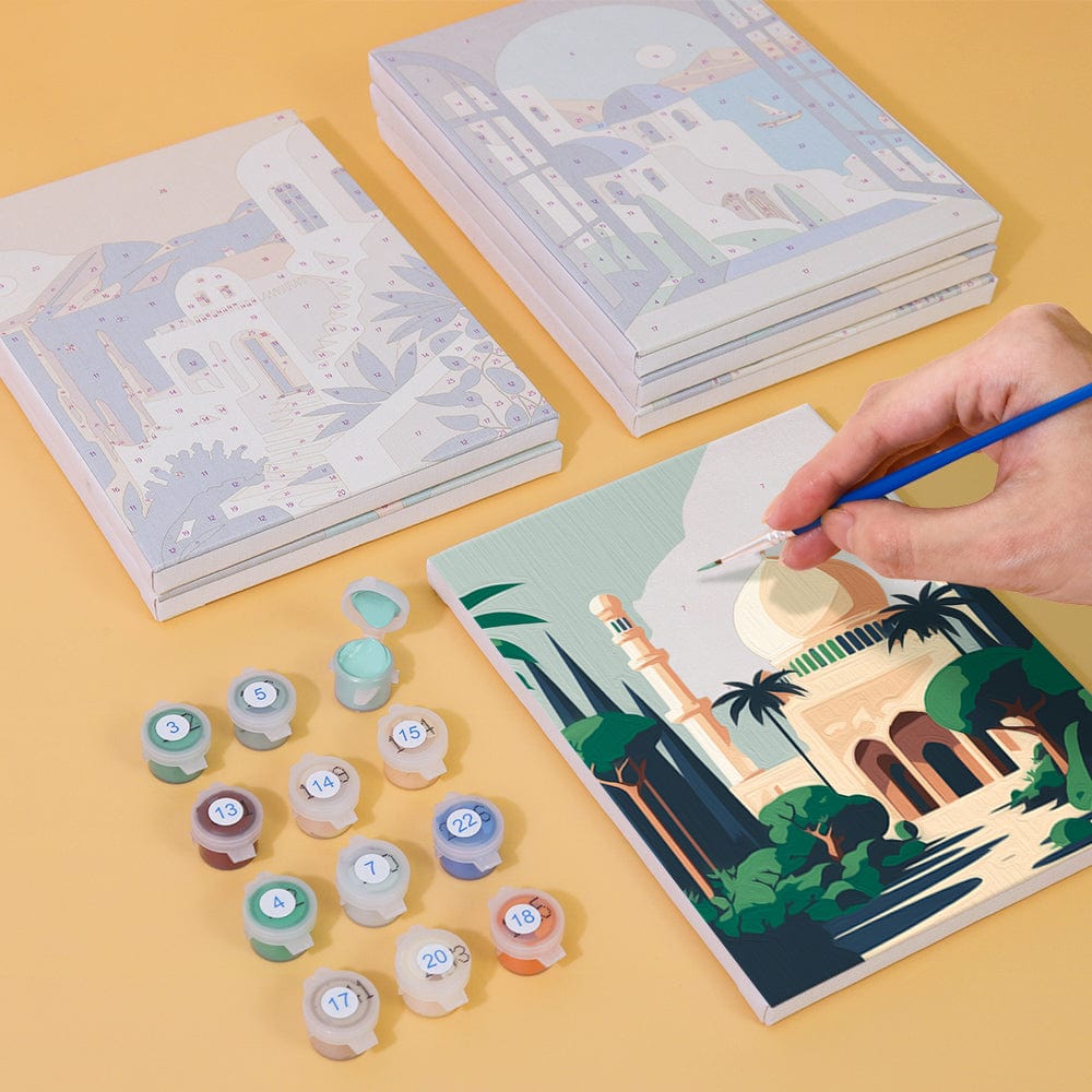 6 Mini Paintings – World Landmarks Set (5.9” x 7.9” / 15 x 20 cm)
