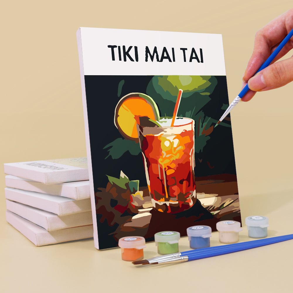 6 Mini Paintings – Cocktail Hour Set (5.9” x 7.9” / 15 x 20 cm)