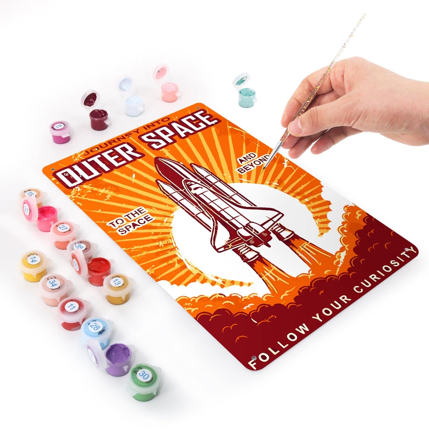 DIYArtCool™ Metal Bar/Posters Art Paint By Numbers- Journey Into Outer Space #15 (20x30cm /7.8"x11.8")