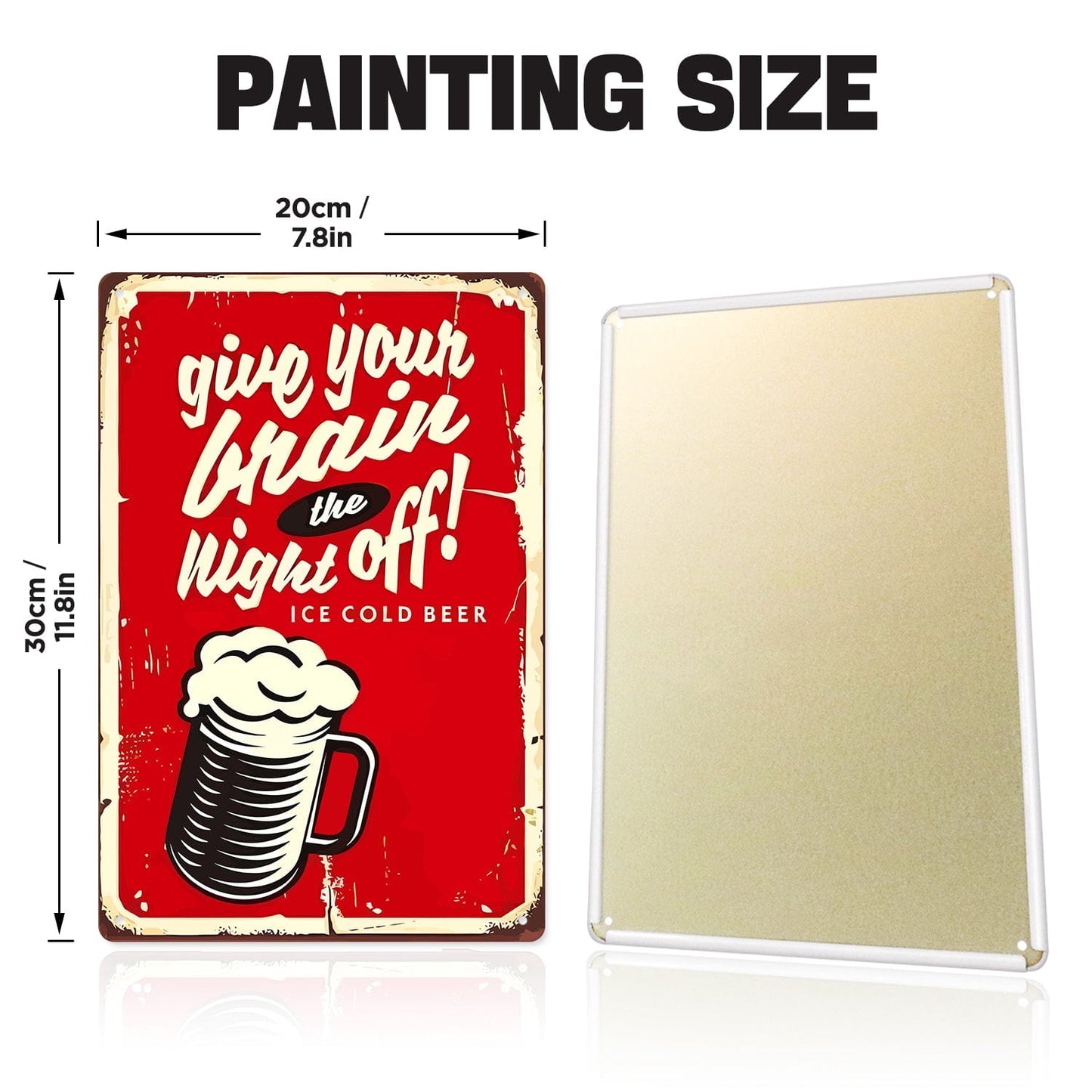 DIYArtCool™ Metal Bar/Posters Art Paint By Numbers- Brain Break Brew #12 (20x30cm /7.8"x11.8")