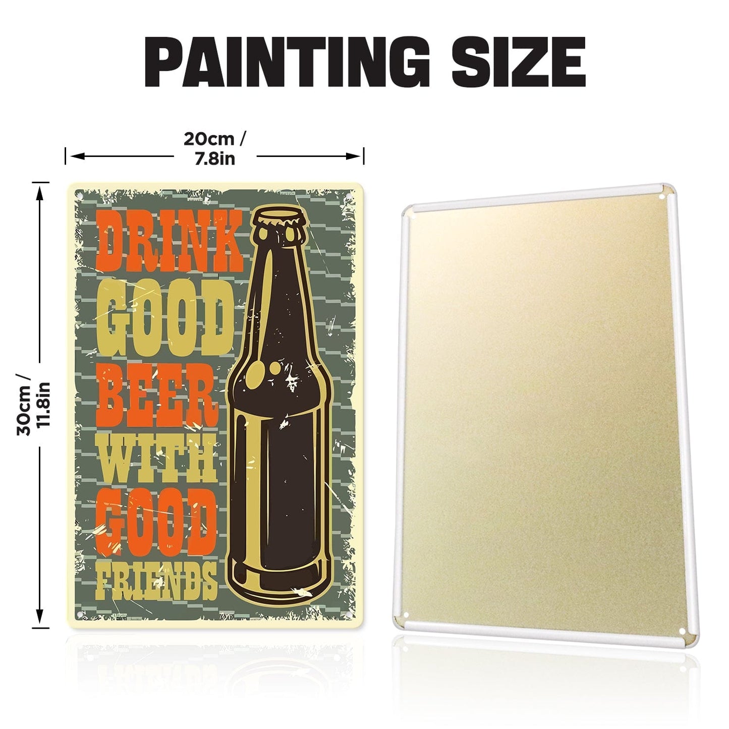 DIYArtCool™ Metal Bar/Posters Art Paint By Numbers- Good Beer & Great Company #11 (20x30cm /7.8"x11.8")