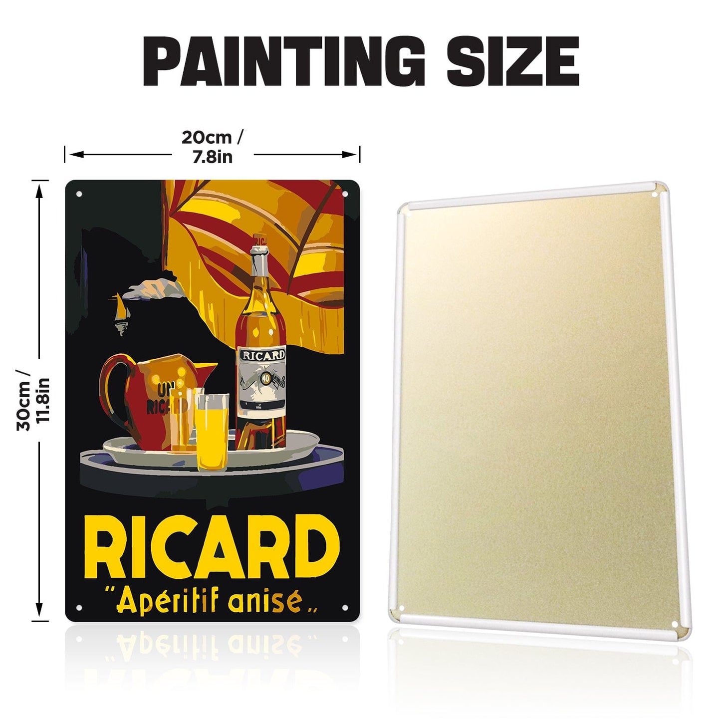 DIYArtCool™ Metal Bar/Posters Art Paint By Numbers- Ricard Moment #19 (20x30cm /7.8"x11.8")