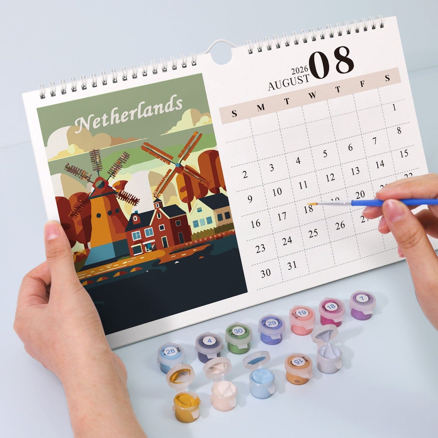 2026 Calendar Series – World Scenic Spots / Animal Series /Paint by Numbers(28.3cm x 21cm)