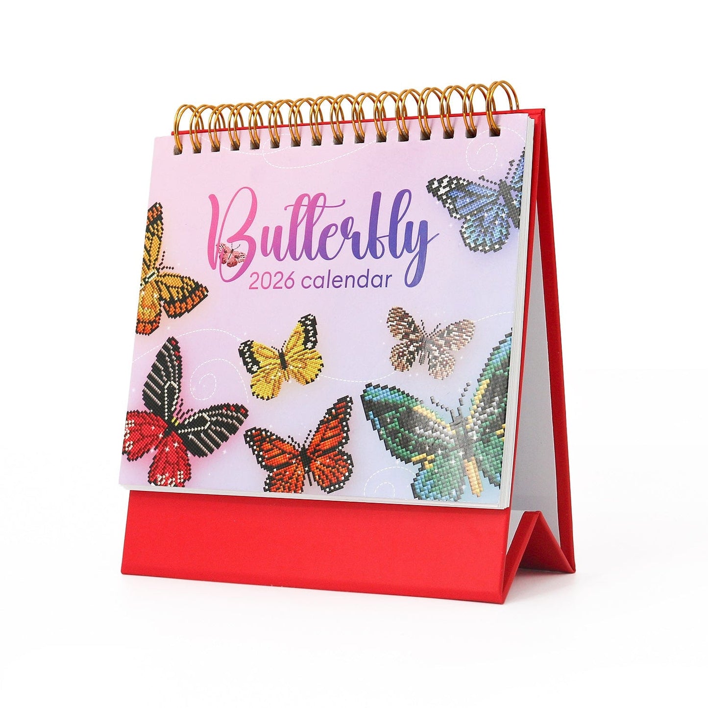 DIYArtCool™ 2026 Desk Calendar Series – Butterflies /Diamond Painting(17cm x 15cm)