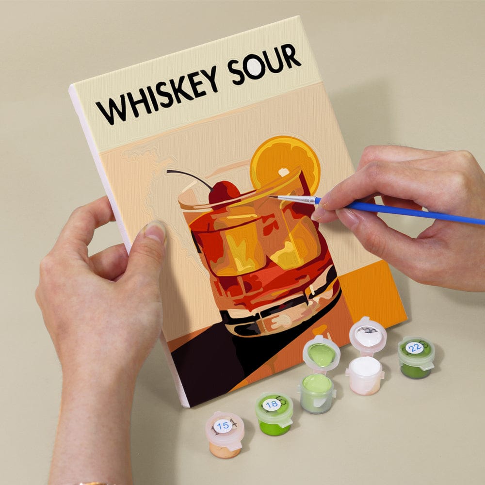 6 Mini Paintings – Sip & Paint Cocktail Set (5.9” x 7.9” / 15 x 20 cm)