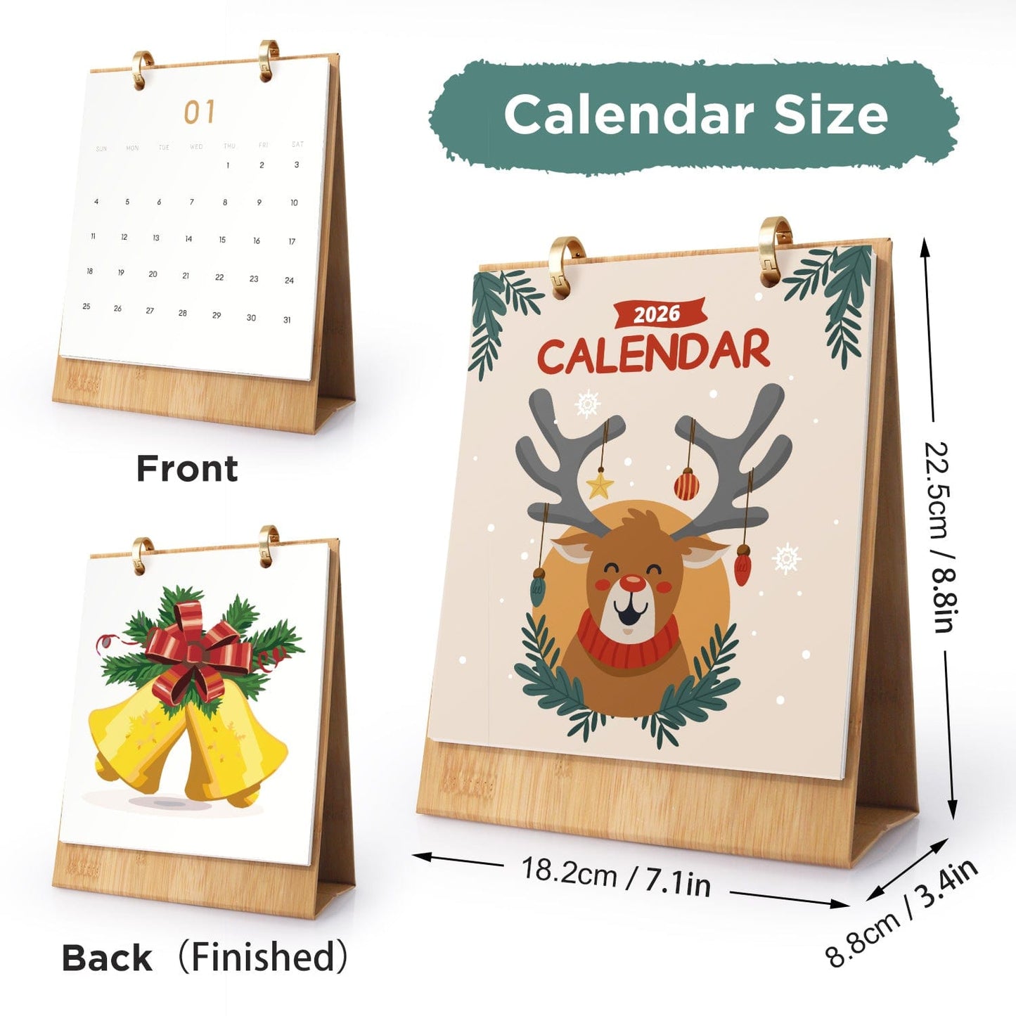 2026 Desk Calendar Series – Christmas Carnival /Paint by Numbers(18.2cm x 22.5cm)