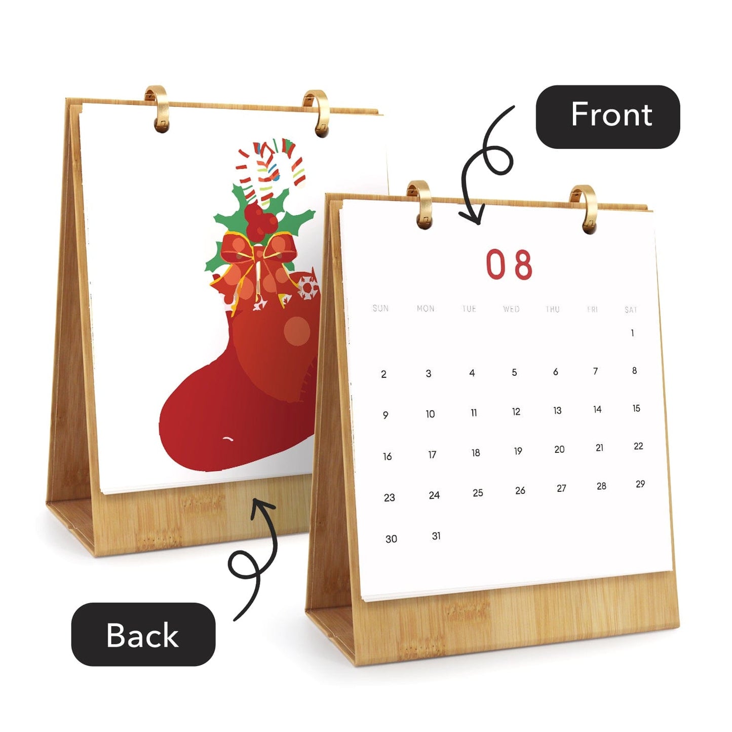 2026 Desk Calendar Series – Christmas theme /Paint by Numbers(18.2cm x 22.5cm)