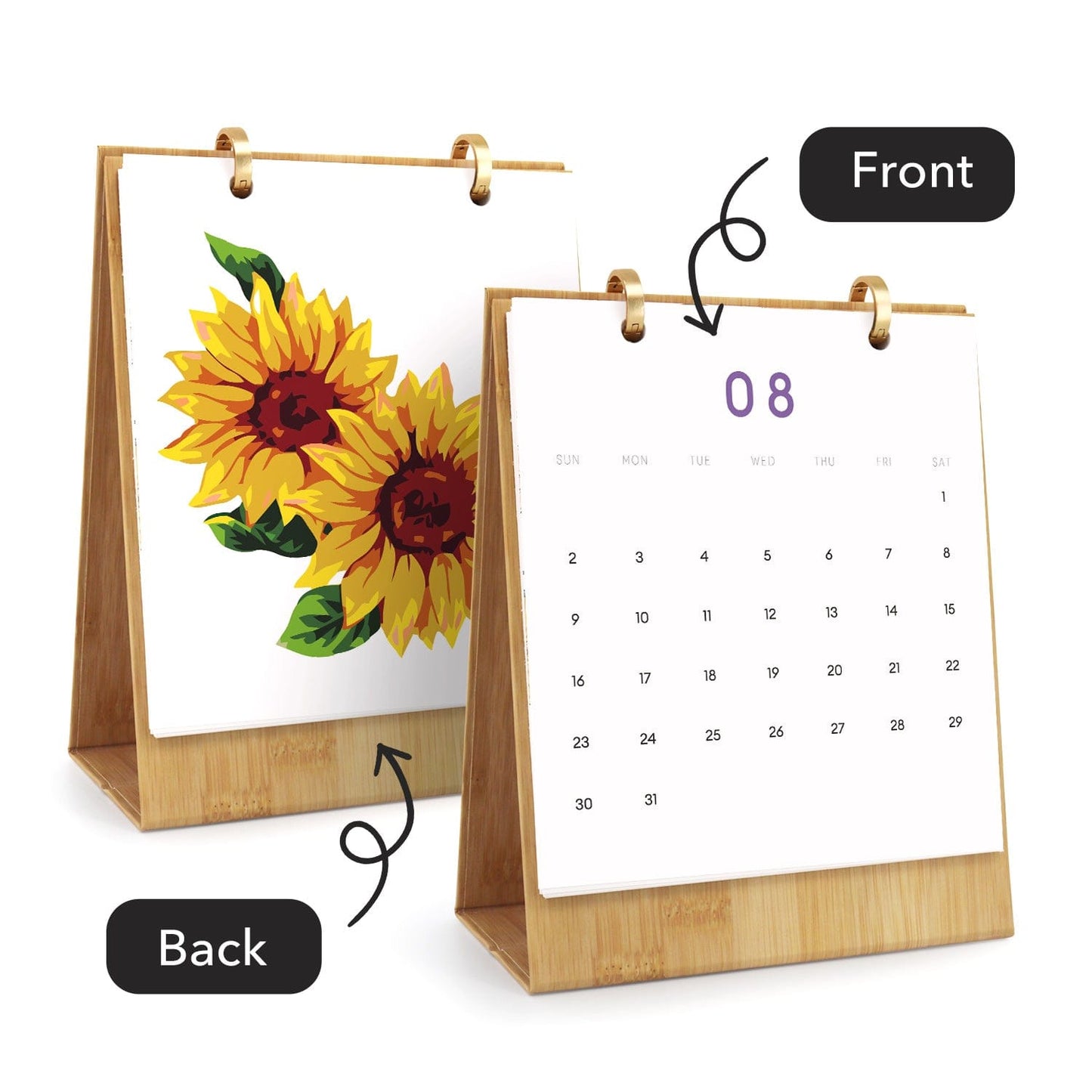 2026 Desk Calendar Series – Flowers /Paint by Numbers(18.2cm x 22.5cm)