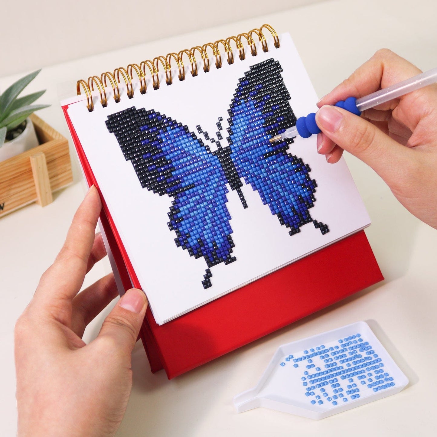 DIYArtCool™ 2026 Desk Calendar Series – Butterflies /Diamond Painting(17cm x 15cm)