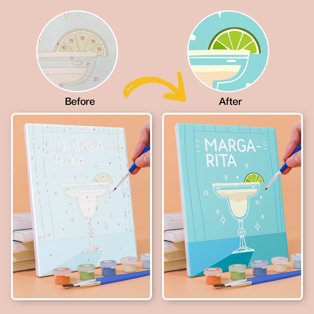 6 Mini Paintings – Pop Cocktail Party Set (5.9” x 7.9” / 15 x 20 cm)