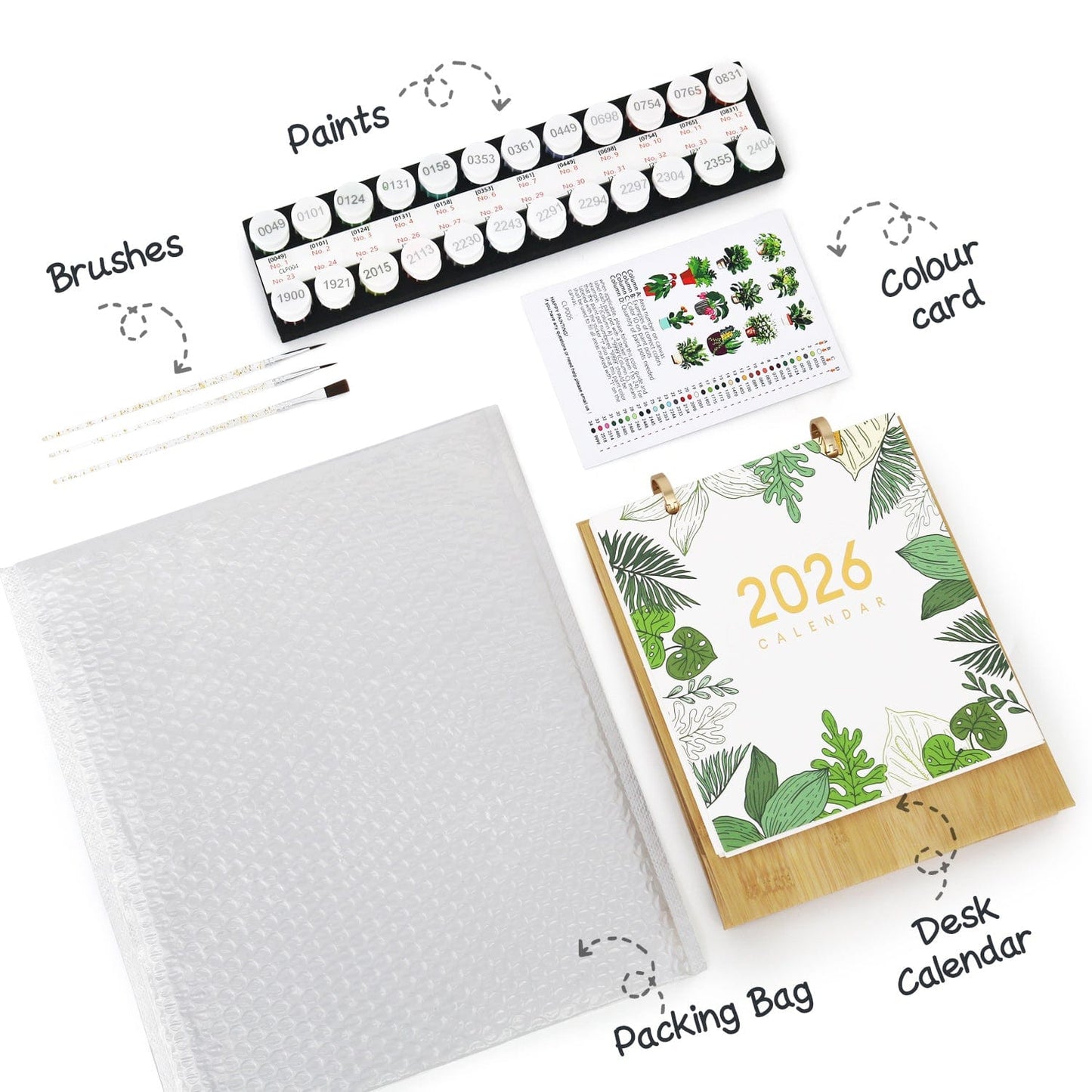 2026 Desk Calendar Series – Plants /Paint by Numbers(18.2cm x 22.5cm)
