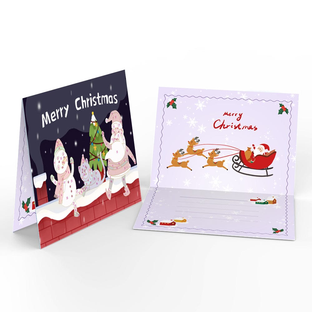 "Christmas card-6Pcs" Series by DIYArtCool #05 | Paint by Numbers(25.8cm*18cm)