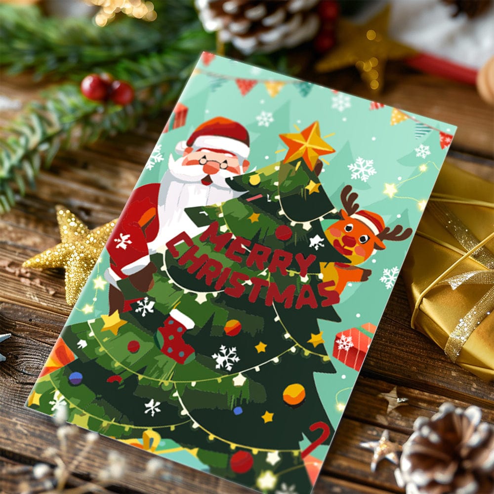"Christmas card-6Pcs" Series by DIYArtCool #02 | Paint by Numbers(25.8cm*18cm)