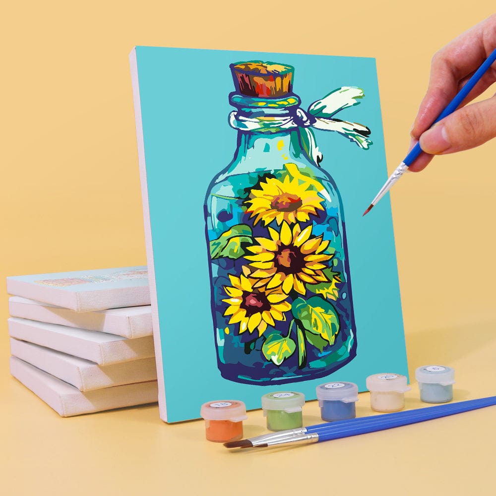 6 Mini Paintings – Bloom in a Bottle Set (5.9” x 7.9” / 15 x 20 cm)