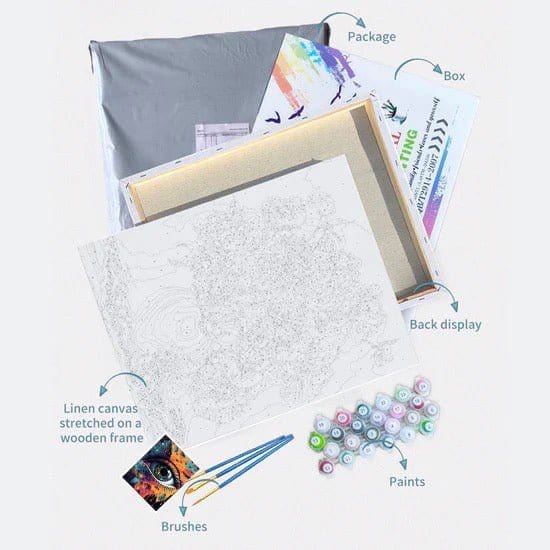 ArtVibe™ Floral Cosmos - DIY Paint By Numbers 'Bloomed Astronaut' Kit - ArtVibe Paint by Numbers