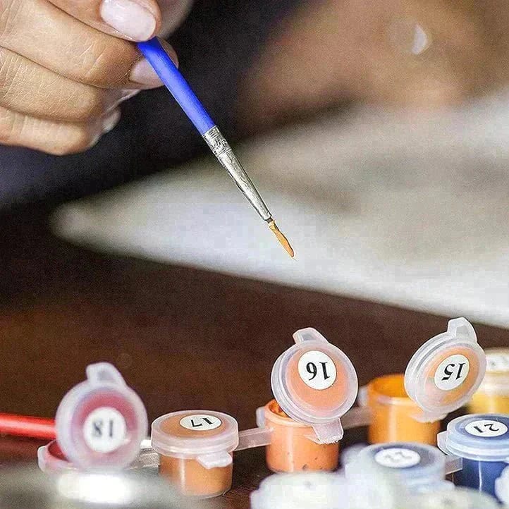 'Colorful Poodle' Paint by Numbers Kit - Immerse Yourself in a Spectrum of Joy, Embrace Doggo Tranquility, An Ideal Treat for Pooch Fans and Art Devotees Alike! - ArtVibe Paint by Numbers