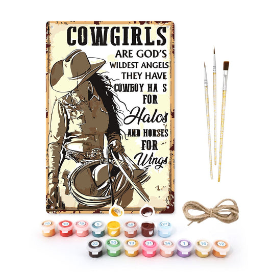 DIYArtCool™ Metal Bar/Posters Art Paint By Numbers- Wild Angels #24 (20x30cm /7.8"x11.8"）