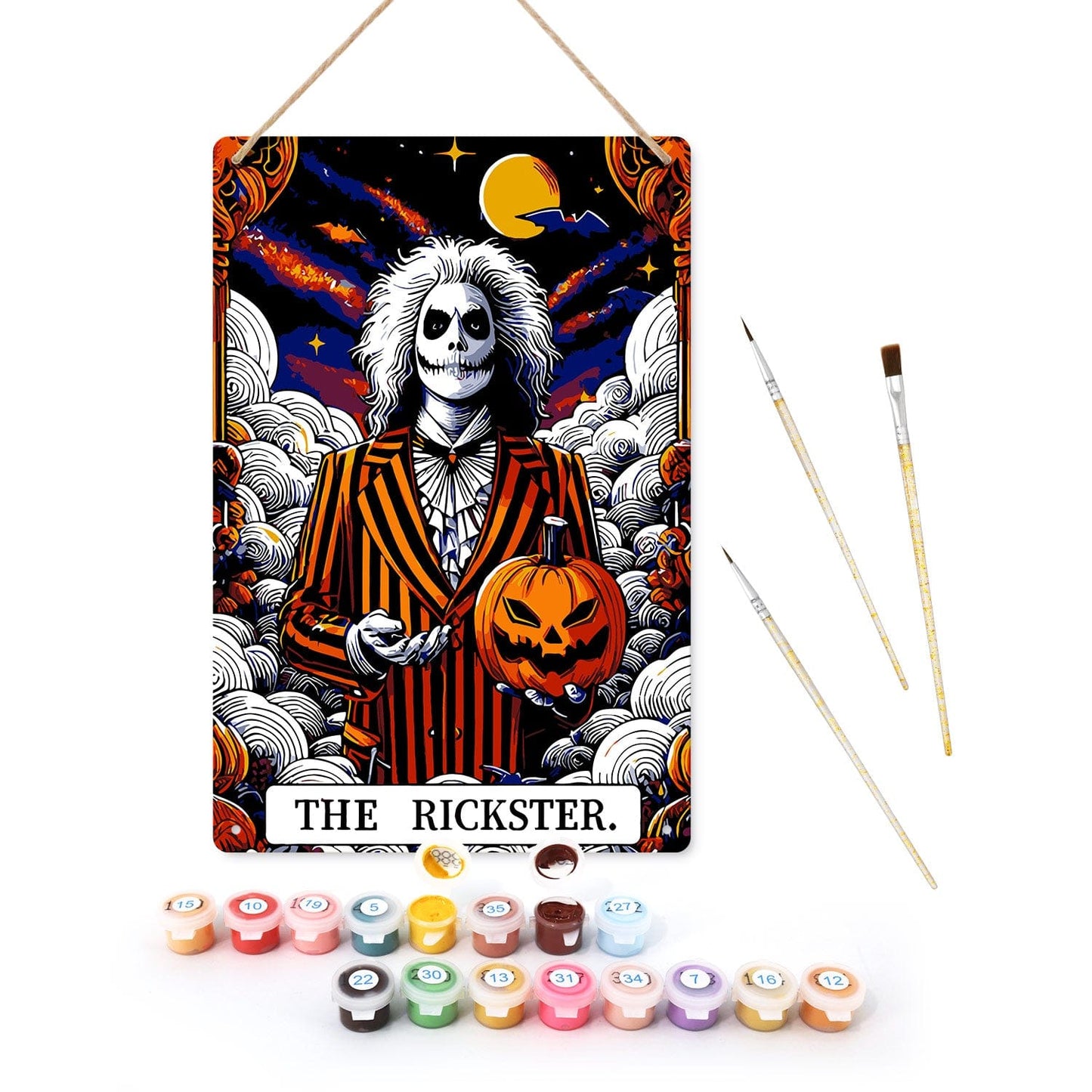 DIYArtCool™ Metal Bar/Posters Art Paint By Numbers- Halloween Skeleton #23 (20x30cm /7.8"x11.8"）