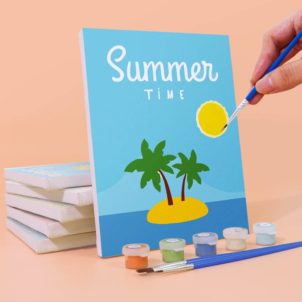 6 Mini Paintings – Vacation Moodboard (5.9” x 7.9” / 15 x 20 cm)