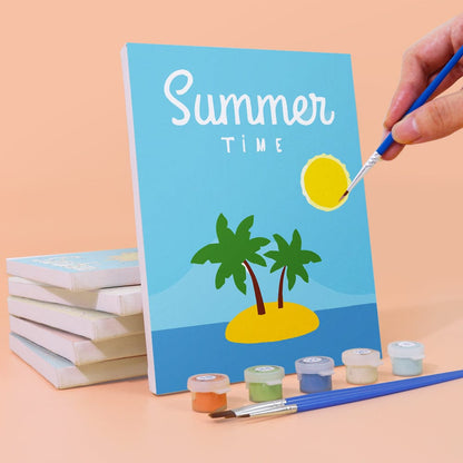 6 Mini Paintings – Vacation Moodboard (5.9” x 7.9” / 15 x 20 cm)
