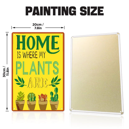DIYArtCool™ Metal Bar/Posters Art Paint By Numbers- Home Is Where My Plants Are #33 (20x30cm /7.8"x11.8"）