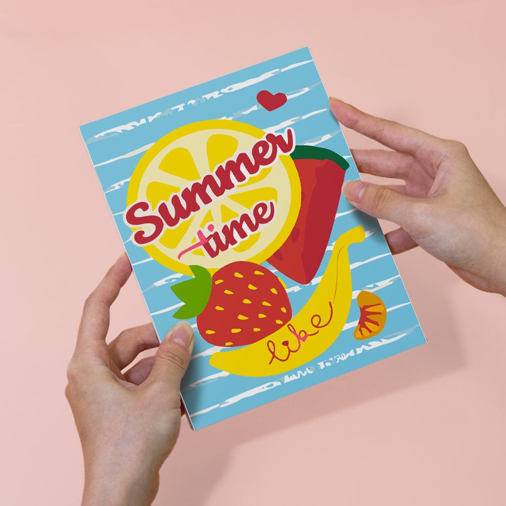 6 Mini Paintings – Summer Vibes Poster Set (5.9” x 7.9” / 15 x 20 cm)