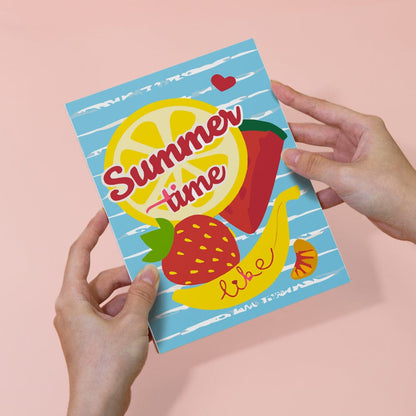 6 Mini Paintings – Summer Vibes Poster Set (5.9” x 7.9” / 15 x 20 cm)