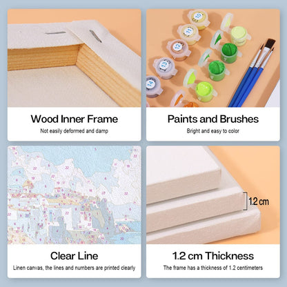 6 Mini Paintings – Mediterranean Garden Path Set (5.9” x 7.9” / 15 x 20 cm)