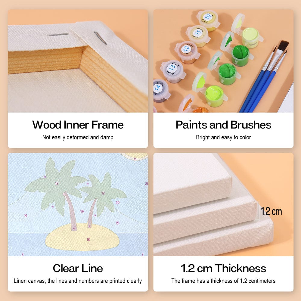 6 Mini Paintings – Vacation Moodboard (5.9” x 7.9” / 15 x 20 cm)