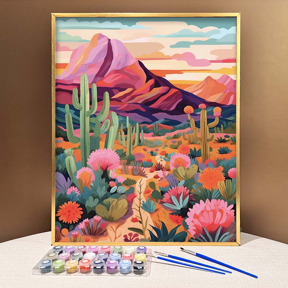 "Vivid Deserts" Series by DIYArtCool™ #01 | Original Paint by Numbers