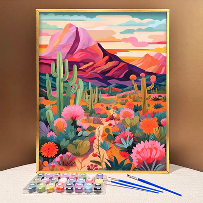 "Vivid Deserts" Series by DIYArtCool™ #01 | Original Paint by Numbers