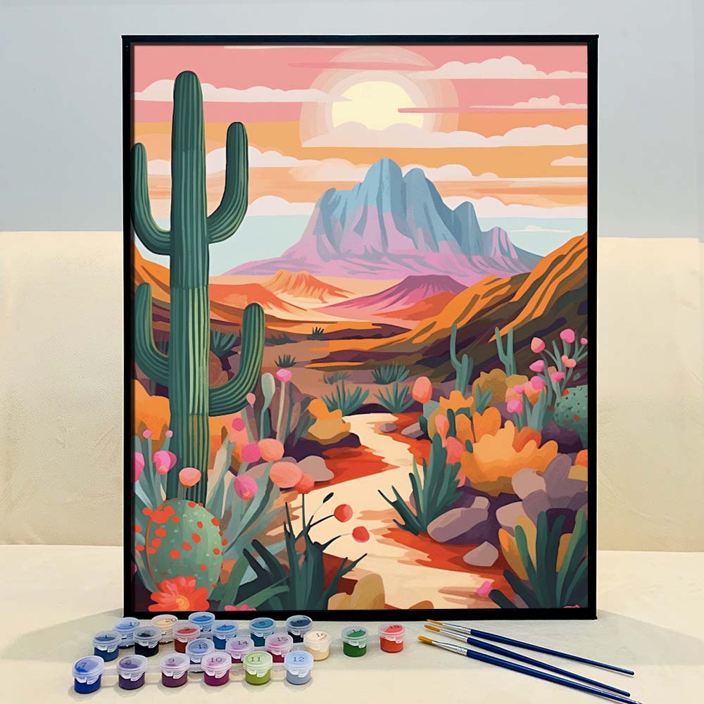 "Vivid Deserts" Series by DIYArtCool™ #10 | Original Paint by Numbers