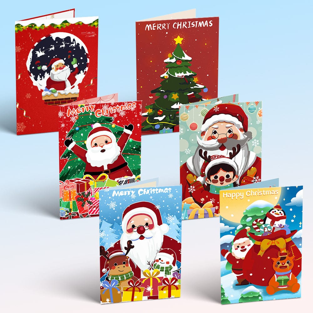 "Christmas card-6Pcs" Series by DIYArtCool #03 | Paint by Numbers(25.8cm*18cm)