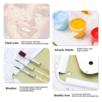 DIYArtCool™ Metal Bar/Posters Art Paint By Numbers- Vintage Breakfast Lady #18 (20x30cm /7.8"x11.8"）