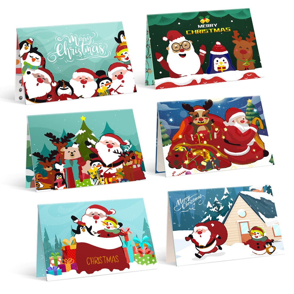 "Christmas card-6Pcs" Series by DIYArtCool #04 | Paint by Numbers(25.8cm*18cm)
