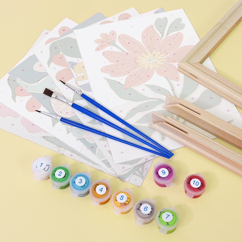 6 Mini Paintings – Botanical Rhythm Set (5.9” x 7.9” / 15 x 20 cm)